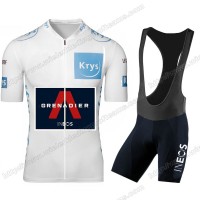 Team INEOS Grenadier 2020 Tour De France White Fietskleding Set Fietsshirt Met Korte Mouwen+Korte Koersbroek Bib IIZIY Team INEOS Grenadier 2020 Tour De France White Fietskleding Set Fietsshirt Met Korte Mouwen+Korte Koersbroek Bib IIZIY
