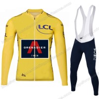Team INEOS Grenadier Tour De France 2020 Men Fietskleding Set Wielershirts Lange Mouw+Lange Wielrenbroek Bib Yellow GFLFR Team INEOS Grenadier Tour De France 2020 Men Fietskleding Set Wielershirts Lange Mouw+Lange Wielrenbroek Bib Yellow GFLFR