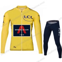 Team INEOS Grenadier Tour De France 2020 Men Fietskleding Set Wielershirts Lange Mouw+Lange Wielrenbroek Bib Yellow DJLMY Team INEOS Grenadier Tour De France 2020 Men Fietskleding Set Wielershirts Lange Mouw+Lange Wielrenbroek Bib Yellow DJLMY