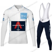 Team INEOS Grenadier Tour De France 2020 Men Fietskleding Set Wielershirts Lange Mouw+Lange Wielrenbroek Bib White DPGNG Team INEOS Grenadier Tour De France 2020 Men Fietskleding Set Wielershirts Lange Mouw+Lange Wielrenbroek Bib White DPGNG