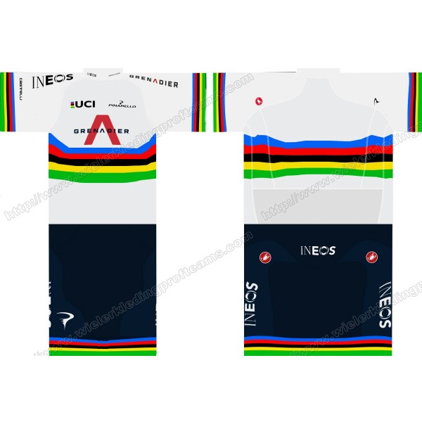 Team INEOS Grenadier 2020 UCI World Champion Wielerkleding Set Wielershirts Korte+ Wielrenbroek ZWGVO