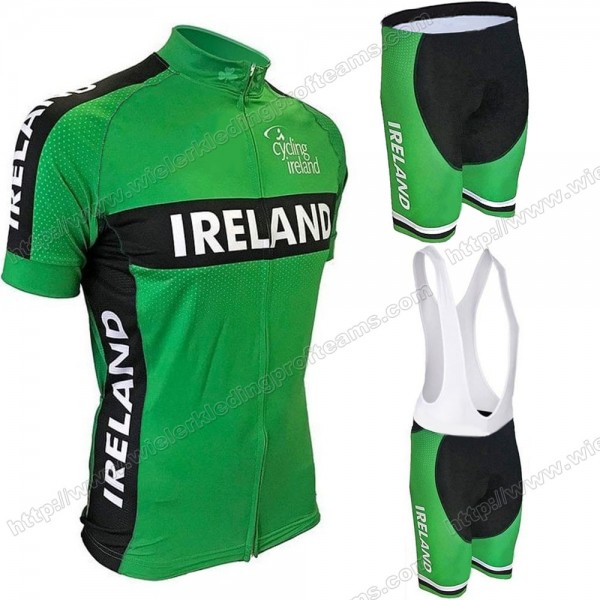 Ireland 2020 Fietskleding Set Fietsshirt Met Korte Mouwen+Korte Koersbroek Bib PLFFB