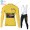 Winter Thermal Fleece Jumbo Visma 2020 Yellow Wielershirts Lange Mouwen+Lange Wielrenbroek RVPSA