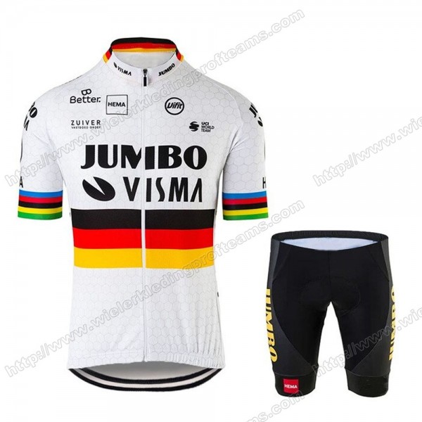 Jumbo Visma 2020 Germany Wielerkleding Set Wielershirts Korte+ Wielrenbroek LKJTK