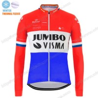 Winter Thermal Fleece Jumbo Visma 2020 Dutch Wielershirts Lange Mouw LSLTQ