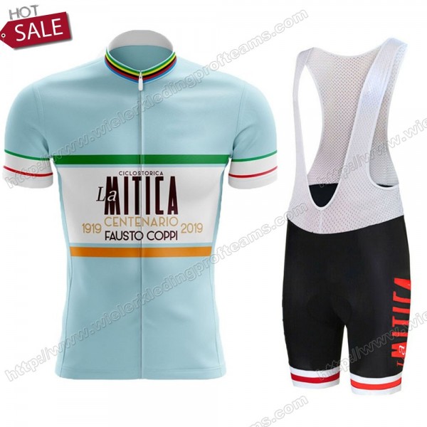 Set La Mitica Fausto Coppi 2021 Fietskleding Set Fietsshirt Met Korte Mouwen+Korte Koersbroek Bib FPHMS