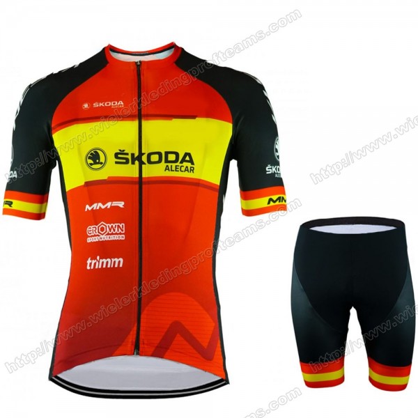 MMR Spain 2020 Fietskleding Set Fietsshirt Met Korte Mouwen+Korte Koersbroek Bib SSMKG