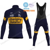 Winter Fleece Novo Nordisk Pro Team 2021 Fietskleding Set Wielershirts Lange Mouw+Lange Wielrenbroek Bib NSRIU Winter Fleece Novo Nordisk Pro Team 2021 Fietskleding Set Wielershirts Lange Mouw+Lange Wielrenbroek Bib NSRIU