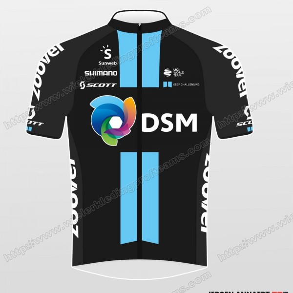 Sunweb DSM 2021 Fietskleding Fietsshirt Korte Mouw TZVON