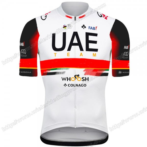 UAE Emirates Pro 2021 Team Fietsshirts Korte Mouws WLEDD