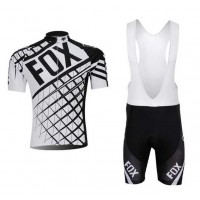 FOX 2014 Fietskleding Set Fietsshirt Met Korte Mouwen+Korte Koersbroek Grijs FOX 2014 Fietskleding Set Fietsshirt Met Korte Mouwen+Korte Koersbroek Grijs