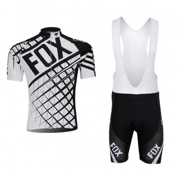 FOX 2014 Fietskleding Set Fietsshirt Met Korte Mouwen+Korte Koersbroek Grijs