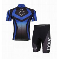 2014 Fox Racing Wielerkleding Set Wielershirts Korte Mouw+Fietsbroek Korte Bib Blauw 2014 Fox Racing Wielerkleding Set Wielershirts Korte Mouw+Fietsbroek Korte Bib Blauw