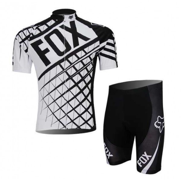 FOX 2014 Wielerkleding Set Wielershirts Korte Mouw+Fietsbroek Grijs