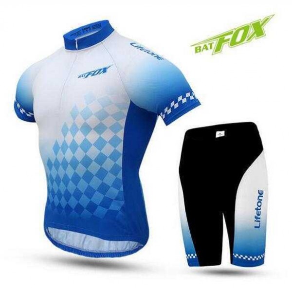 2016 BAT FOX Fietskleding Wielershirt Korte+Korte Fietsbroeken Blauw