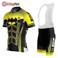 2016 BAT FOX Fietskleding Set Fietsshirt Met Korte Mouwen+Korte Koersbroek Geel 2016 BAT FOX Fietskleding Set Fietsshirt Met Korte Mouwen+Korte Koersbroek Geel
