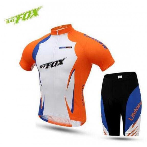 2016 BAT FOX Fietskleding Wielershirt Korte+Korte Fietsbroeken Oranje