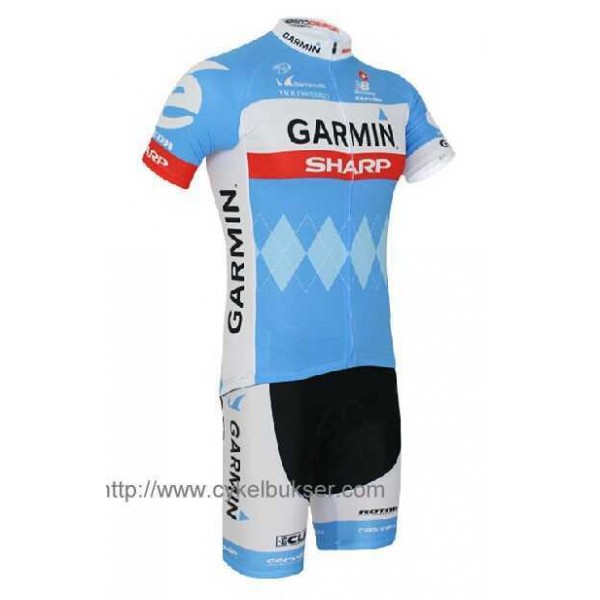 Garmin Sharp Barracuda 2014 Wielerkleding Set Set Wielershirts Korte Mouw+Fietsbroek