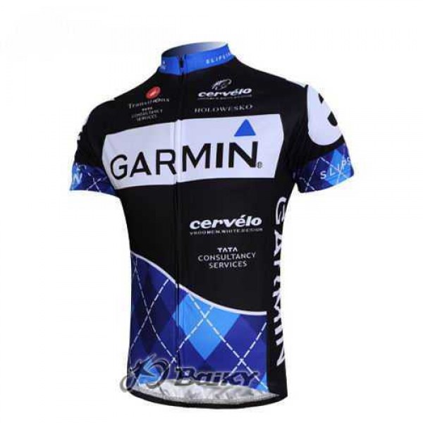 Garmin Cervelo Pro Team Wielershirt Met Korte Mouwen Zwart