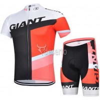 2015 Giant Fietskleding Korte Mouw+Fiets Broek Zwart Rood