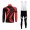 Goedkoop Giant Wielerkleding Set Wielershirt Lange Mouw+Lange Fietsbroeken Bib Rood Zwart