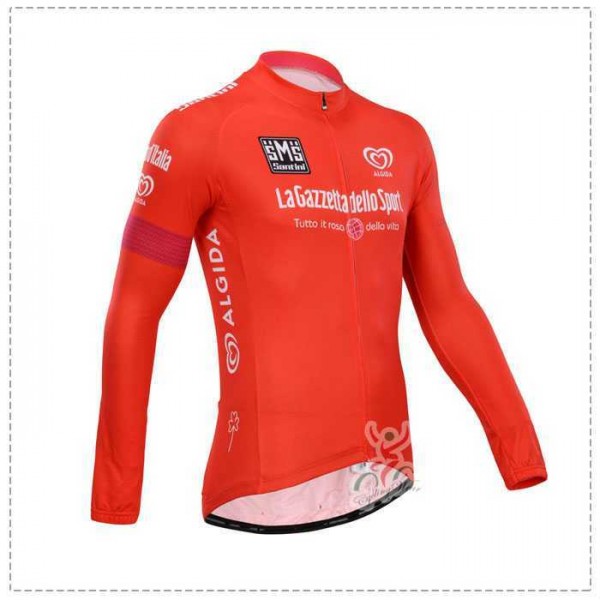 Giro D'Italia 2014 Wielershirt Lange Mouw Rood