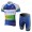 2013 Green Edge ORICA Fietskleding Wielershirts Korte Mouw+Fietsbroekje Blauw