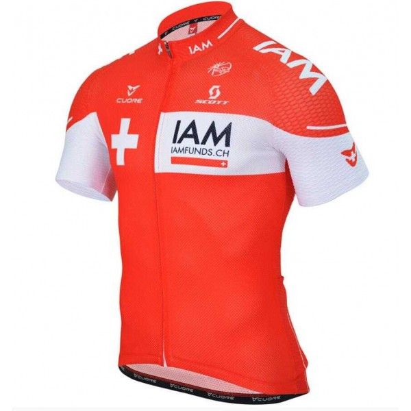 2015 IAM Wielershirt Met Korte Mouwen Rood