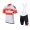 2016 IAM Fietskleding Wielershirt Korte Mouwen+Fietsbroek Korte Bib Rood Wit