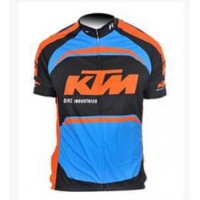 2015 KTM Pro Team Blauw Zwart Wielershirt Met Korte Mouwen