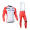 2014 Katusha Wielershirt Lange Mouwen+Lange Fietsbroeken Bib Rood Wit