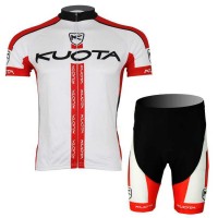 2013 KUOTA Fietskleding Wielershirts Korte Mouw+Fietsbroekje Wit Rood 2013 KUOTA Fietskleding Wielershirts Korte Mouw+Fietsbroekje Wit Rood