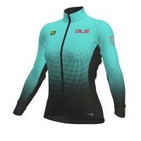 Dames Ale PRS Dots DWR-Turquoise Wielershirt Lange Mouw Dames Ale PRS Dots DWR-Turquoise Wielershirt Lange Mouw