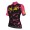 Dames Ale Solid Cracle-Zwart Roze Wielershirt Korte Mouw