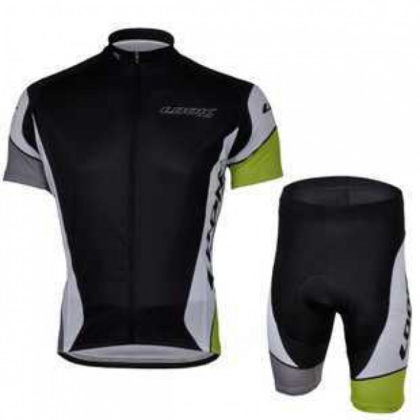 2013 LOOK Wielerkleding Set Wielershirts Korte Mouw+Fietsbroekje Zwart