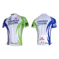 Liquigas Cannondale Pro Team Wielershirt Met Korte Mouwen Groen Wit Liquigas Cannondale Pro Team Wielershirt Met Korte Mouwen Groen Wit