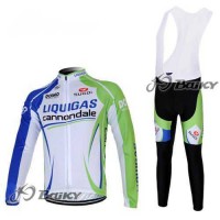 Liquigas Cannondale Pro Team Fietskleding Wielershirts Lange Mouw+Lange Fietsbroeken Bib Groen Wit Liquigas Cannondale Pro Team Fietskleding Wielershirts Lange Mouw+Lange Fietsbroeken Bib Groen Wit
