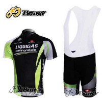 Liquigas Cannondale Fietskleding Set Fietsshirt Met Korte Mouwen+Korte Koersbroek Zwart Groen Liquigas Cannondale Fietskleding Set Fietsshirt Met Korte Mouwen+Korte Koersbroek Zwart Groen