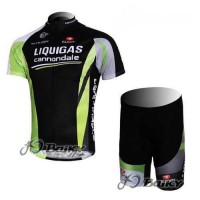 Liquigas Cannondale Pro Team Wielerkleding Set Wielershirts Korte+Korte Fietsbroeken Zwart Groen Liquigas Cannondale Pro Team Wielerkleding Set Wielershirts Korte+Korte Fietsbroeken Zwart Groen