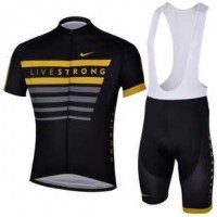 2013 Livestrong Fietskleding Set Fietsshirt Met Korte Mouwen+Korte Koersbroek Zwart Geel 2013 Livestrong Fietskleding Set Fietsshirt Met Korte Mouwen+Korte Koersbroek Zwart Geel