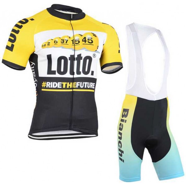 2015 Lotto Fisshirt Korte Mouw+Bianchi Korte Fisbroeken Bib