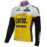 2016 Lotto Jumbo Wielershirt Lange Mouwen Geel 2016 Lotto Jumbo Wielershirt Lange Mouwen Geel