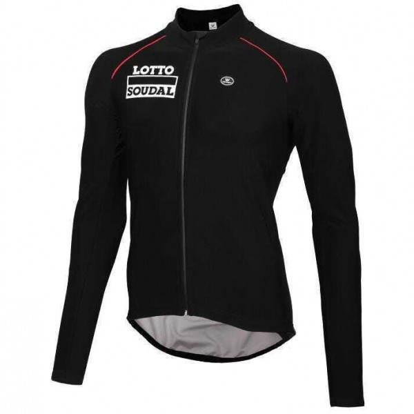 2016 LOTTO SOUDAL Wielershirt Lange Mouw Vliezen Zwart