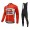 2016 Lotto Soudal Wielerkleding Set Wielershirt Lange Mouw+Lange Fietsbroeken Bib Rood