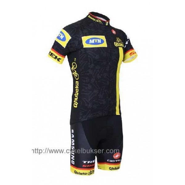 Teams MTN-Qhubeka Wielerkleding Set Set Wielershirts Korte Mouw+Fietsbroek