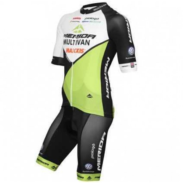 2015 MULTIVAN MERIDA Fietskleding Wielershirt Korte Mouwen+Fietsbroek Korte