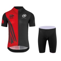 Nouveau 2018 Assos SS.Capeepicx Equipe Fietskleding Set Fietsshirt Korte Mouwen+Fietsbroek Korte Zwart Rood Nouveau 2018 Assos SS.Capeepicx Equipe Fietskleding Set Fietsshirt Korte Mouwen+Fietsbroek Korte Zwart Rood