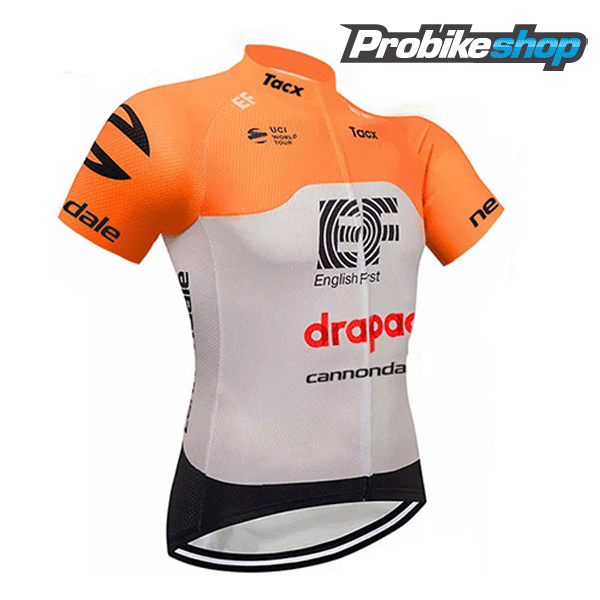 2018 Cannondale Education First-Drapac Orange Wielershirt Korte Mouw