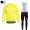 2018 Cube Geel Winter Fietskleding Set Wielershirt Lange Mouw+Lange Fietsbroeken Bib