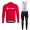 2018 Cube Rood Fietskleding Set Wielershirt Lange Mouw+Lange Fietsbroeken Bib